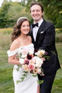 Classic Side Part Bridal Waves with Headband – Outdoor Ohio Wedding | Changes Salon