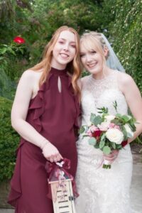 Soft Updo Bridal Hairstyle with Veil – Garden Wedding in Northeast Ohio | Changes Salon